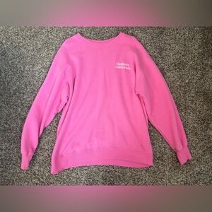 Hollister Women's Vibrant Pink Crew Neck Sweater